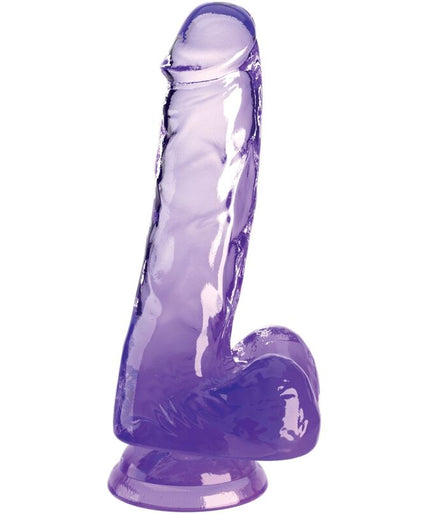 KING COCK - CLEAR REALISTIC PENIS WITH BALLS 13.5 CM PURPLE KING COCK - CLEAR REALISTIC PENIS WITH BALLS 13.5 CM PURPLE