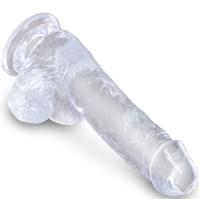 King Cock – Clear Realistic Penis with Balls Transparent 13.5 cm