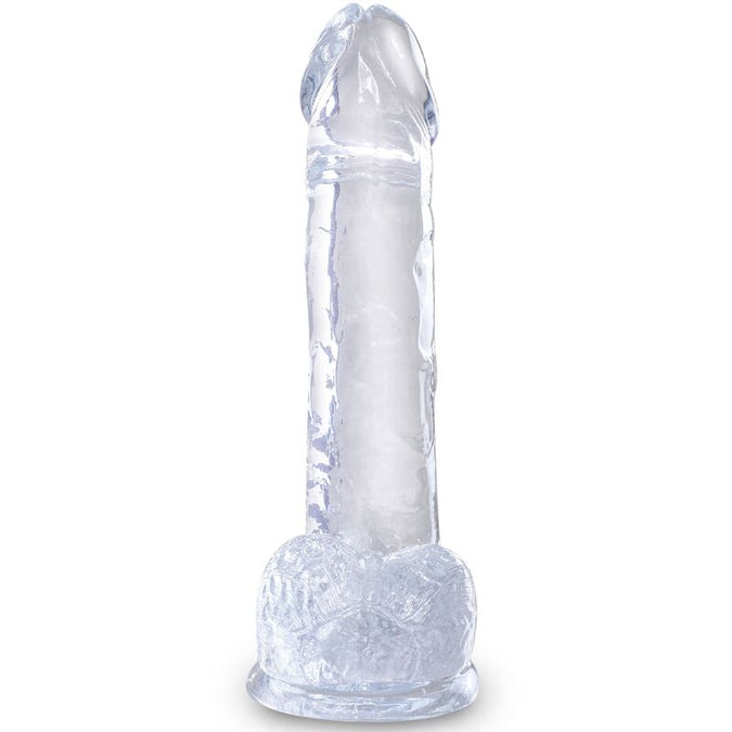 King Cock – Clear Realistic Penis with Balls Transparent 15.2 cm