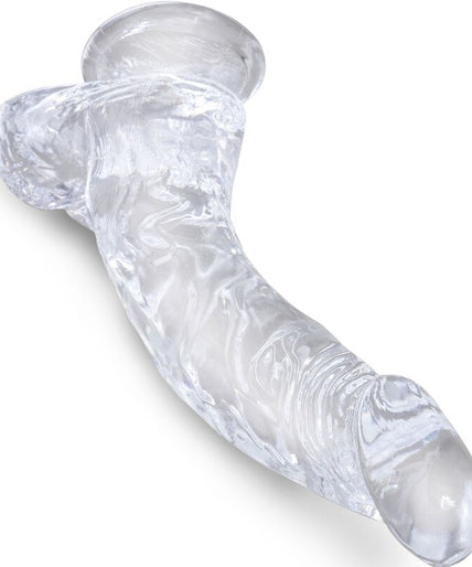 KING COCK - CLEAR REALISTIC CURVED PENIS WITH BALLS 16.5 CM TRANSPARENT KING COCK - CLEAR REALISTIC CURVED PENIS WITH BALLS 16.5 CM TRANSPARENT