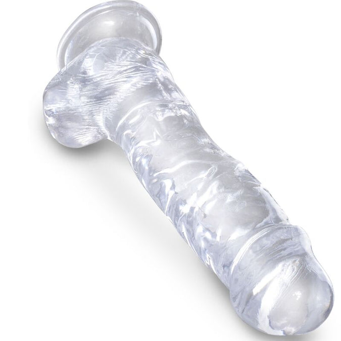 King Cock – Clear Realistic Penis with Balls Transparent 16.5 cm