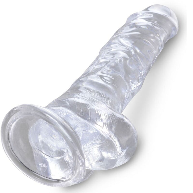 King Cock – Clear Realistic Penis with Balls Transparent 16.5 cm