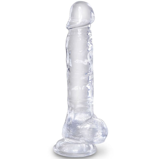 King Cock – Clear Realistic Penis with Balls Transparent 16.5 cm