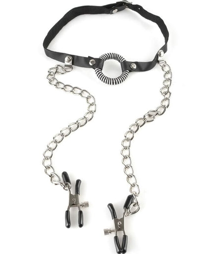 FETISH FANTASY SERIES - GAG WITH NIPPLE CLAMPS FETISH FANTASY SERIES - GAG WITH NIPPLE CLAMPS