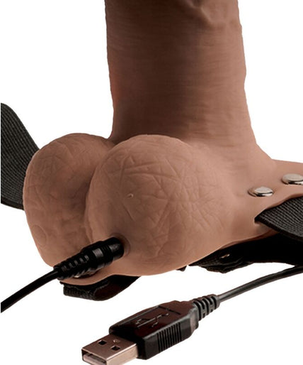 FETISH FANTASY SERIES - ADJUSTABLE HARNESS REALISTIC PENIS WITH RECHARGEABLE TESTICLES AND VIBRATOR 15 CM FETISH FANTASY SERIES - ADJUSTABLE HARNESS REALISTIC PENIS WITH RECHARGEABLE TESTICLES AND VIBRATOR 15 CM