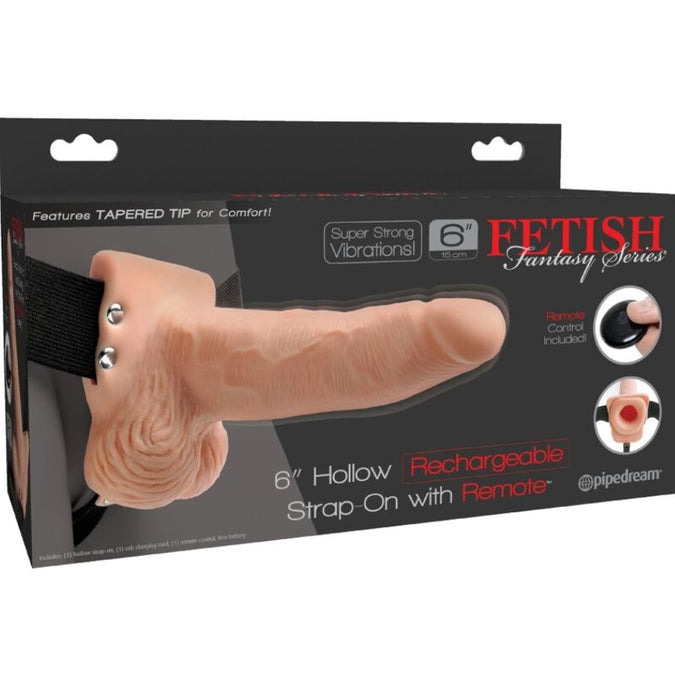 Fetish Fantasy Series – Verstelbare harnas met afstandsbediening, realistische penis van 15 cm met oplaadbare testikels en vibrator