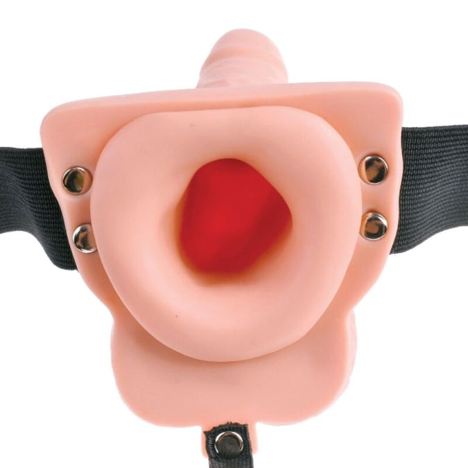 Fetish Fantasy Series – Verstelbare harnas met afstandsbediening, realistische penis van 15 cm met oplaadbare testikels en vibrator