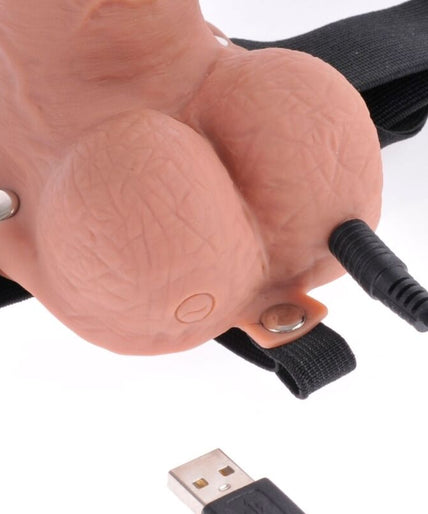 FETISH FANTASY SERIES - ADJUSTABLE HARNESS REALISTIC PENIS WITH BALLS RECHARGEABLE AND VIBRATOR 17.8 CM FETISH FANTASY SERIES - ADJUSTABLE HARNESS REALISTIC PENIS WITH BALLS RECHARGEABLE AND VIBRATOR 17.8 CM