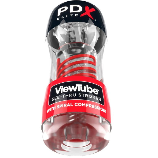 PDX ELITE - STROKER VIEWTUBE 2 SPIRAAL COMPRESSIE TRANSPARANT