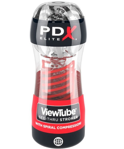 PDX ELITE - STROKER VIEWTUBE 2 SPIRAL COMPRESSION TRANSPARENT PDX ELITE - STROKER VIEWTUBE 2 SPIRAL COMPRESSION TRANSPARENT
