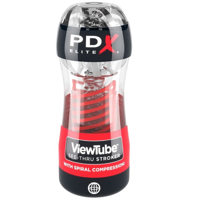 PDX ELITE - STROKER VIEWTUBE 2 SPIRAAL COMPRESSIE TRANSPARANT