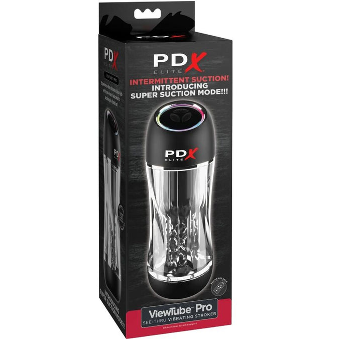 PDX ELITE - STROKER VIEWTUBE PRO VIBRATOR TRANSPARANT