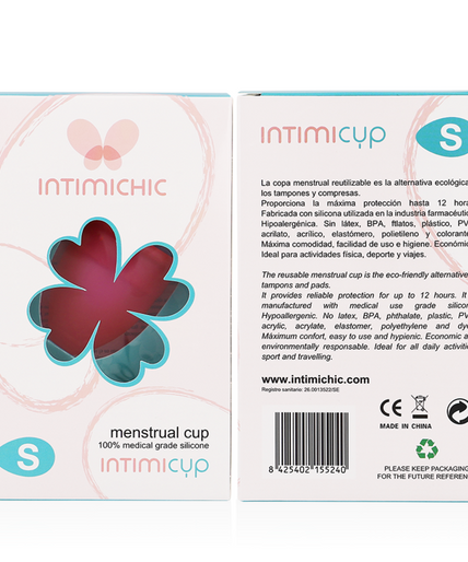 INTIMICHIC - MENSTRUAL CUP MEDICAL GRADE SILICONE - SIZE S INTIMICHIC - MENSTRUAL CUP MEDICAL GRADE SILICONE - SIZE S