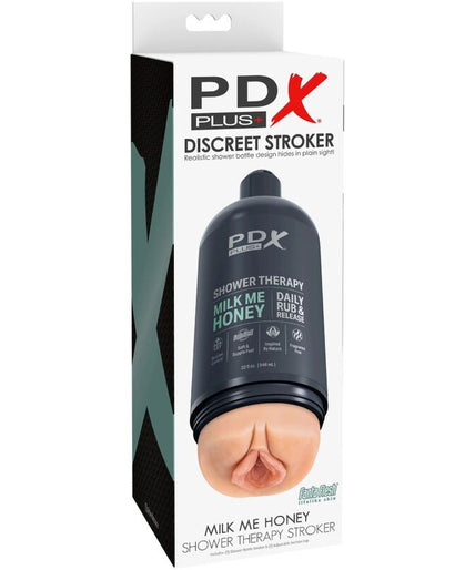 PDX PLUS - STROKER MASTURBATOR DISCREET DESIGN OF MILK ME HONEY SHAMPOO BOTTLE PDX PLUS - STROKER MASTURBATOR DISCREET DESIGN OF MILK ME HONEY SHAMPOO BOTTLE