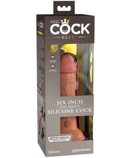 KING COCK - ELITE REALISTIC SILICONE DILDO 15.2 CM CARAMEL KING COCK - ELITE REALISTIC SILICONE DILDO 15.2 CM CARAMEL