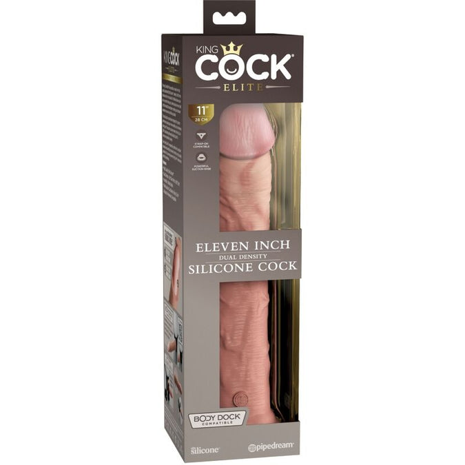 KING COCK - ELITE REALISTISCHE SILICONEN DILDO 28 CM