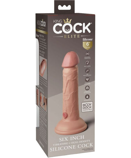 KING COCK - ELITE REALISTIC DILDO VIBRATING & SILICONE 15.2 CM KING COCK - ELITE REALISTIC DILDO VIBRATING & SILICONE 15.2 CM