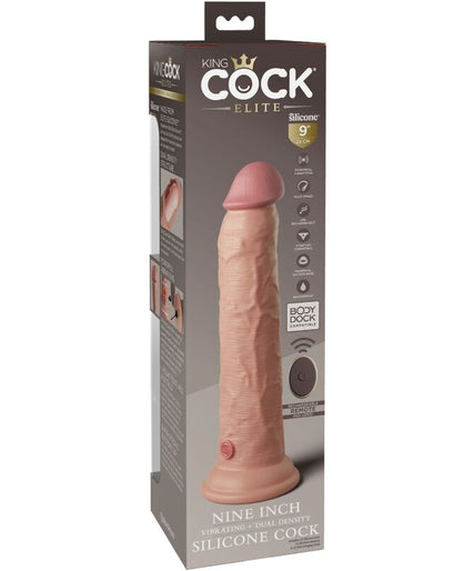 KING COCK - ELITE REALISTIC DILDO VIBRATOR & SILICONE REMOTE CONTROL 23 CM KING COCK - ELITE REALISTIC DILDO VIBRATOR & SILICONE REMOTE CONTROL 23 CM