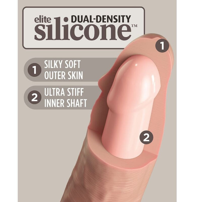 KING COCK - ELITE REALISTISCHE DILDO VIBRATOR & SILICONEN AFSTANDSBEDIENING 23 CM
