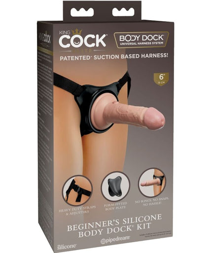 KING COCK - ELITE ADJUSTABLE HARNESS WITH DILDO 15.2 CM FOR BEGINNERS KING COCK - ELITE ADJUSTABLE HARNESS WITH DILDO 15.2 CM FOR BEGINNERS
