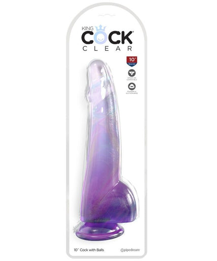 KING COCK - DOORZICHTIGE DILDO MET TESTIKELS 19 CM PAARS KING COCK - DOORZICHTIGE DILDO MET TESTIKELS 19 CM PAARS