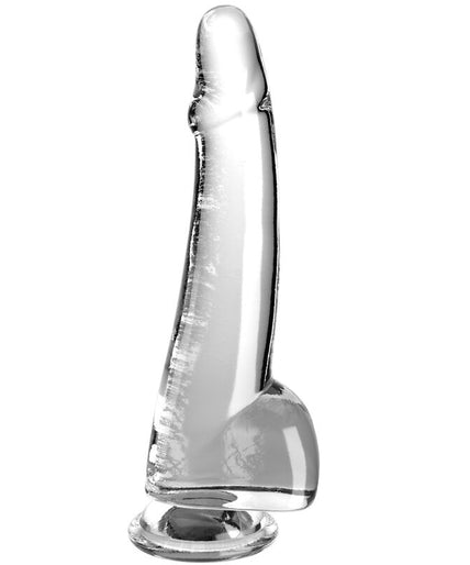 KING COCK - DUIDELIJKE DILDO MET TESTIKELS 19 CM TRANSPARANT KING COCK - DUIDELIJKE DILDO MET TESTIKELS 19 CM TRANSPARANT