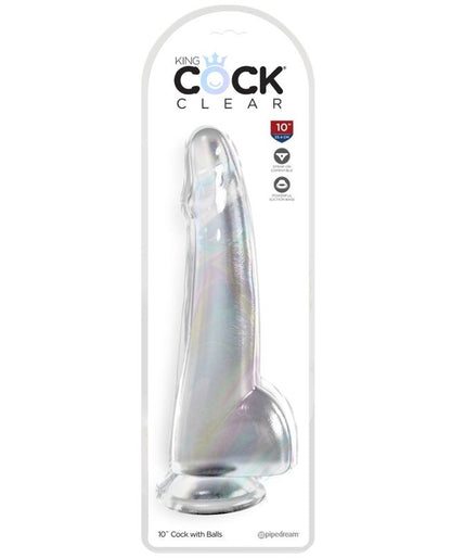 KING COCK - DUIDELIJKE DILDO MET TESTIKELS 19 CM TRANSPARANT KING COCK - DUIDELIJKE DILDO MET TESTIKELS 19 CM TRANSPARANT