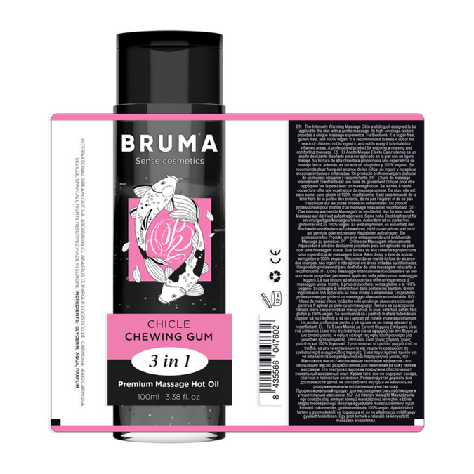 BRUMA - PREMIUM MASSAGE HETE OLIE KAUWGOM 3 IN 1 - 100 ML