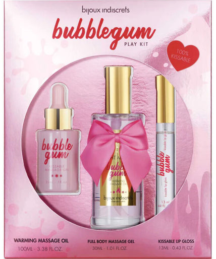 BIJOUX - INDISCRETS BUBBLEGUM PLAY KIT WITH OIL GEL & LIP GLOSS BIJOUX - INDISCRETS BUBBLEGUM PLAY KIT WITH OIL GEL & LIP GLOSS