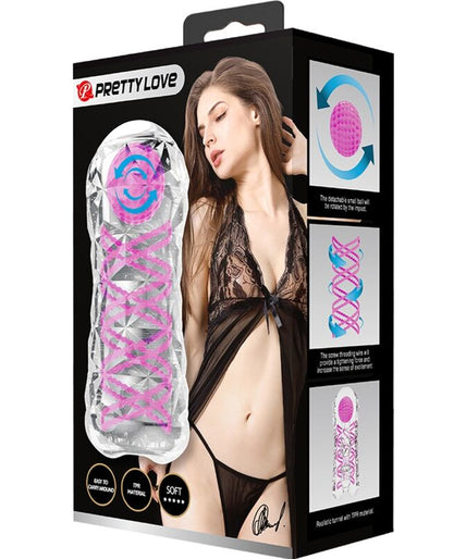 Pretty Love – Fantasy mannelijke masturbator met interne spiraal en transparante balletjes Pretty Love – Fantasy mannelijke masturbator met interne spiraal en transparante balletjes