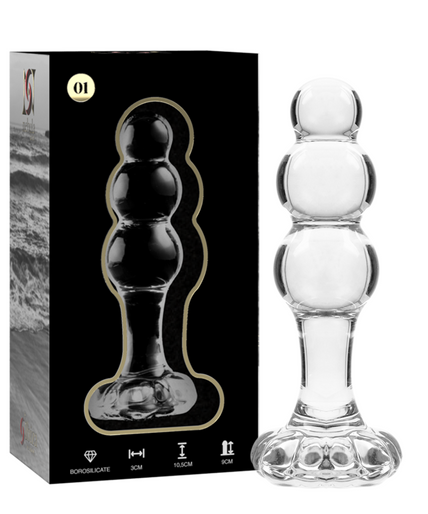 NEBULA SERIES BY IBIZA - MODEL 1 ANAL PLUG BOROSILICATE GLASS CLEAR 10.5 CM -O- 3 CM NEBULA SERIES BY IBIZA - MODEL 1 ANAL PLUG BOROSILICATE GLASS CLEAR 10.5 CM -O- 3 CM