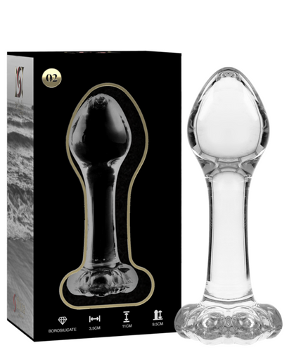 NEBULA SERIES BY IBIZA - MODEL 2 ANAL PLUG BOROSILICATE GLASS CLEAR 11 CM -O- 3.5 CM NEBULA SERIES BY IBIZA - MODEL 2 ANAL PLUG BOROSILICATE GLASS CLEAR 11 CM -O- 3.5 CM