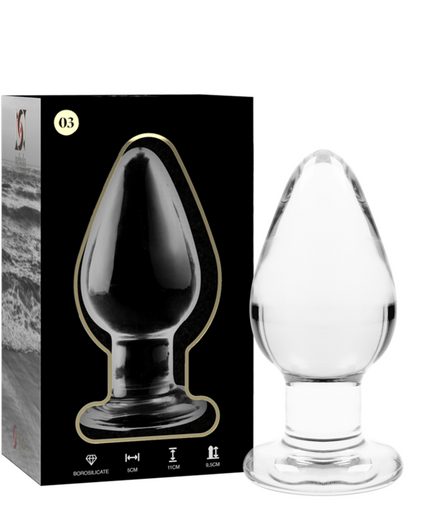 NEBULA SERIES BY IBIZA - MODEL 3 ANAL PLUG BOROSILICATE GLASS TRANSPARENT 11 CM -O- 5 CM NEBULA SERIES BY IBIZA - MODEL 3 ANAL PLUG BOROSILICATE GLASS TRANSPARENT 11 CM -O- 5 CM