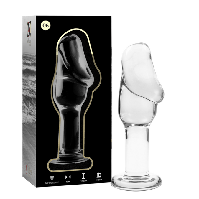 NEBULA SERIE VAN IBIZA - MODEL 6 ANALE PLUG BOROSILICAATGLAS HELDER 12,5 CM -O- 4 CM