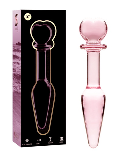 NEBULA SERIES BY IBIZA - MODEL 7 ANAL PLUG BOROSILICATE GLASS PINK 13.5 CM -O- 3 CM NEBULA SERIES BY IBIZA - MODEL 7 ANAL PLUG BOROSILICATE GLASS PINK 13.5 CM -O- 3 CM