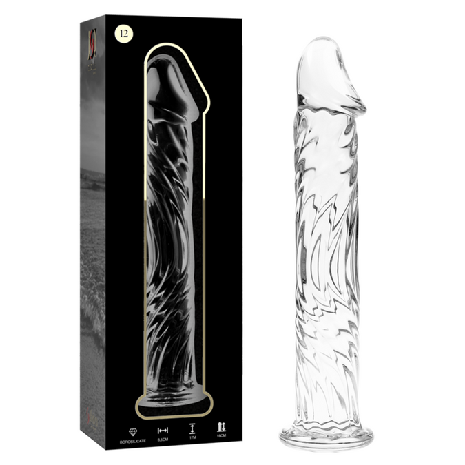 Nebula-serie van Ibiza – Model 12 Dildo van Borosilicaatglas Helder 17 cm – Ø 3,5 cm