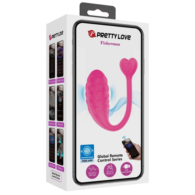 PRETTY LOVE - ROZE FISHER VIBREREND EI MET APP-BEDIENING