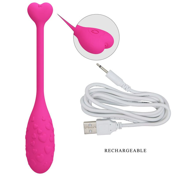 PRETTY LOVE - ROZE FISHER VIBREREND EI MET APP-BEDIENING