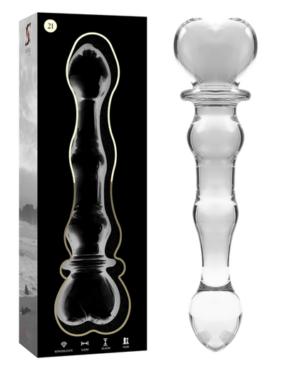 NEBULA SERIES BY IBIZA - MODEL 21 DILDO BOROSILICATE GLASS CLEAR 20.5 CM -O- 3.5 CM NEBULA SERIES BY IBIZA - MODEL 21 DILDO BOROSILICATE GLASS CLEAR 20.5 CM -O- 3.5 CM