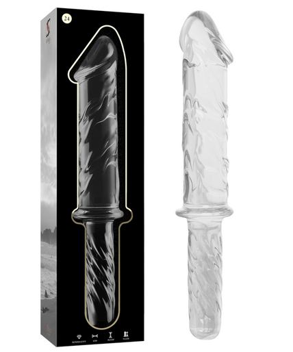 NEBULA SERIES BY IBIZA - MODEL 24 DILDO BOROSILICATE GLASS CLEAR 28.5 CM -O- 5 CM NEBULA SERIES BY IBIZA - MODEL 24 DILDO BOROSILICATE GLASS CLEAR 28.5 CM -O- 5 CM