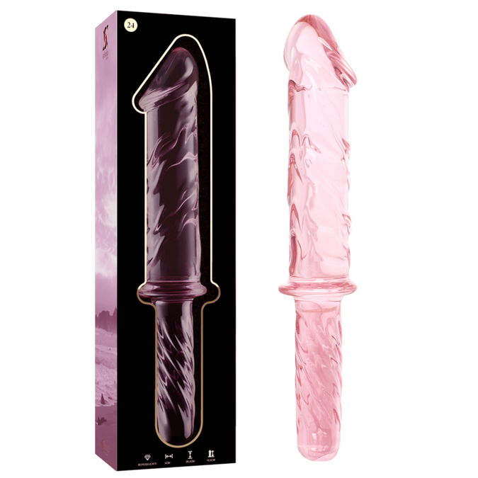 Nebula Series by Ibiza – Model 24 Dildo Borosilicate Glass Pink 28.5 cm – Ø 4 cm