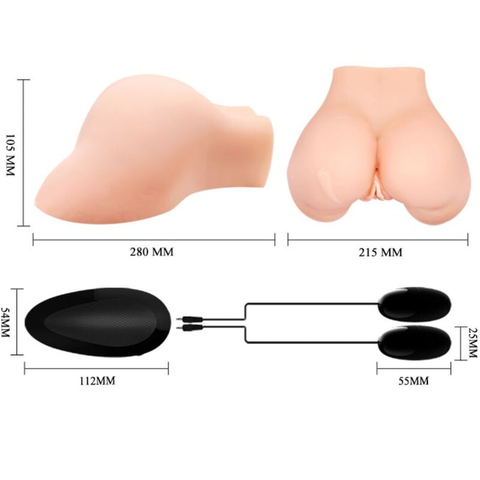CRAZY BULL - VAGINA EN ANUS MET REALISTISCH MESH MET TRILLINGEN