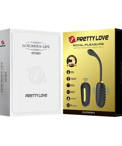 PRETTY LOVE - DOREEN LUXE OPLAADBAAR VIBREREND EI ZWART AFSTANDSBEDIENING PRETTY LOVE - DOREEN LUXE OPLAADBAAR VIBREREND EI ZWART AFSTANDSBEDIENING