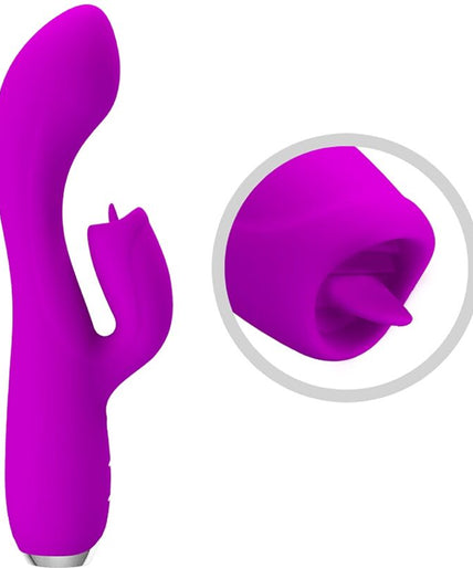 PRETTY LOVE - GLORIA RECHARGEABLE RABBIT VIBRATOR-WATERPROOF PURPLE PRETTY LOVE - GLORIA RECHARGEABLE RABBIT VIBRATOR-WATERPROOF PURPLE