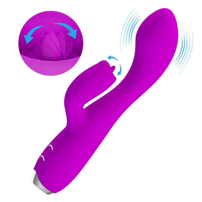 PRETTY LOVE - GLORIA OPLAADBARE KONIJNENVIBRATOR-WATERDICHT PAARS