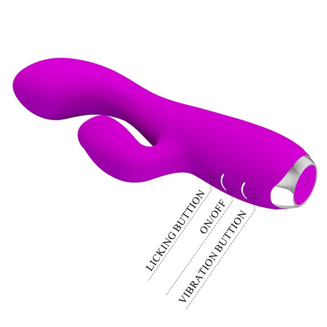 PRETTY LOVE - GLORIA OPLAADBARE KONIJNENVIBRATOR-WATERDICHT PAARS