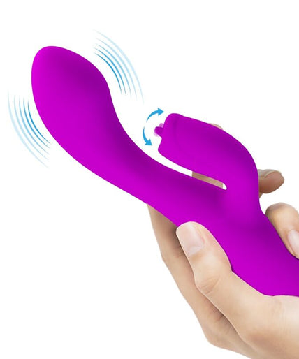 PRETTY LOVE - GLORIA RECHARGEABLE RABBIT VIBRATOR-WATERPROOF PURPLE PRETTY LOVE - GLORIA RECHARGEABLE RABBIT VIBRATOR-WATERPROOF PURPLE