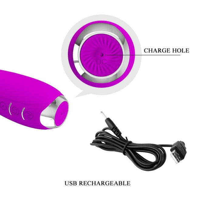 PRETTY LOVE - HECTOR OPLAADBARE ELEKTROSHOCK VIBRATOR WATERDICHT PAARS