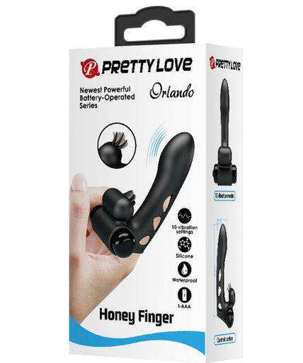 PRETTY LOVE - ORLANDO BLACK VIBRATOR FINGER COVER PRETTY LOVE - ORLANDO BLACK VIBRATOR FINGER COVER