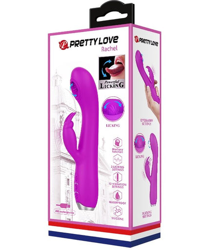 PRETTY LOVE - RACHEL RECHARGEABLE VIBRATOR WITH PURPLE SUCTION CUP PRETTY LOVE - RACHEL RECHARGEABLE VIBRATOR WITH PURPLE SUCTION CUP